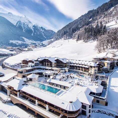 Winter exterior view | Best Alpine Wellness Hotel Stock, Tyrol