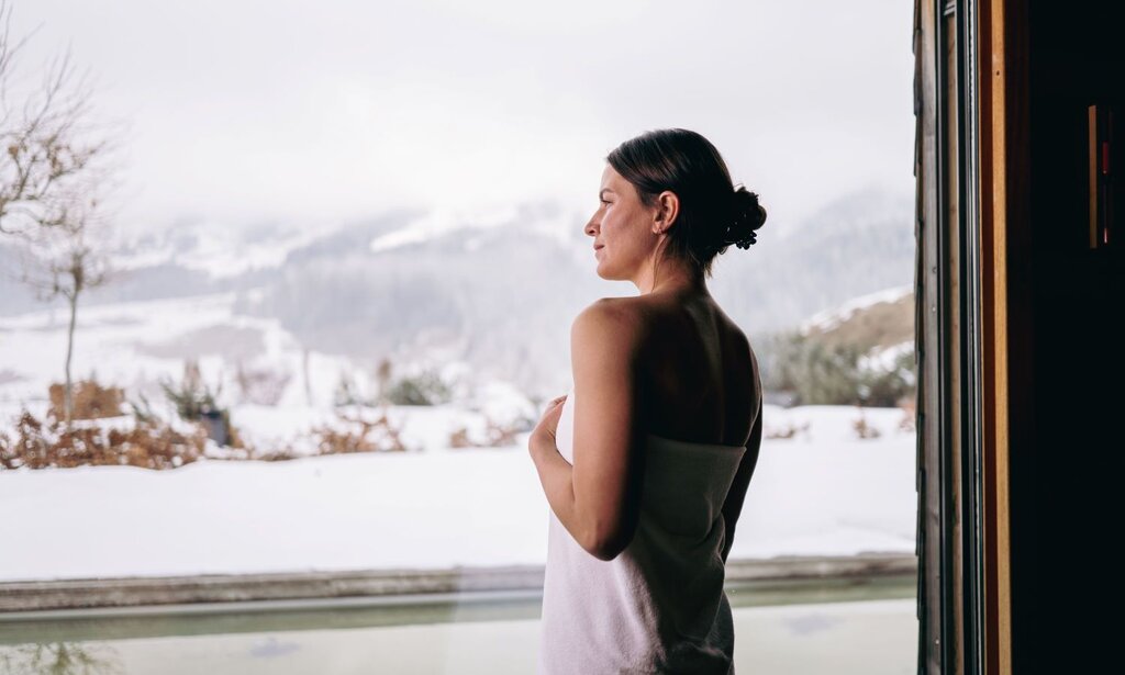 Sauna experience with mountain view | Most beautiful Wellnesshotels in the mountains