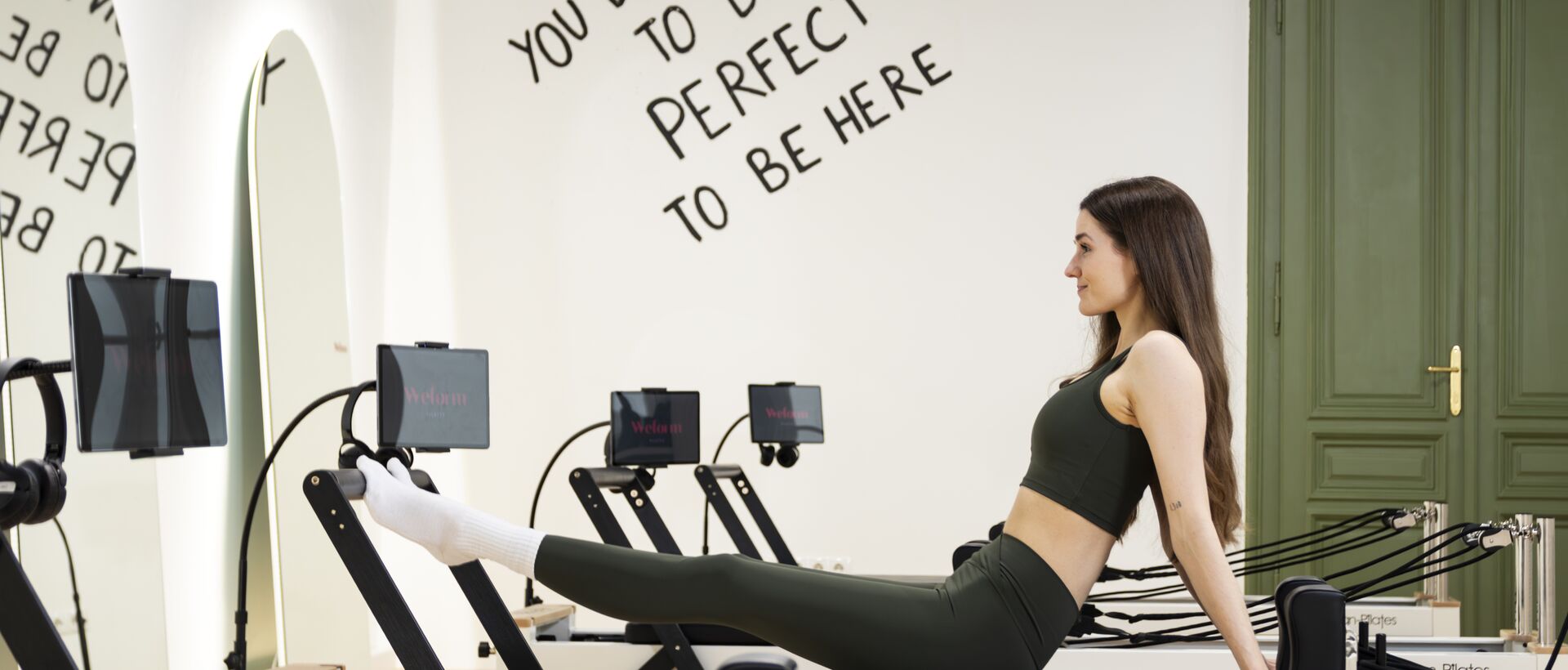 Modern Pilates studio with inspiring atmosphere and mindful training.
