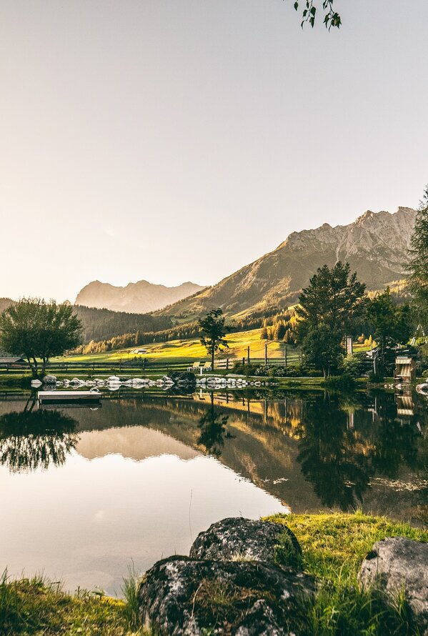 Hotelgarten der Übergossenen Alm | Best Alpine Wellnesshotel Salzburg, Hochkönig