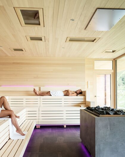 Sauna in the panoramic sauna | Wellnesshotel Warther Hof, Wellness Arlberg
