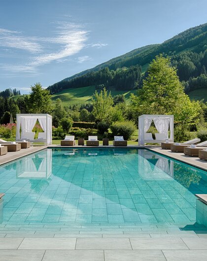 Fantastic outdoor pool | Best Alpine Wellness Hotel Alpenpalace, Wellness vacation in South Tyrol