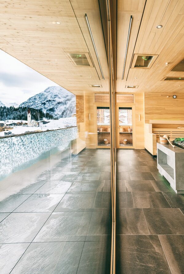 Panorama sauna from wood | Wellnesshotel Warther Hof, Vorarlberg