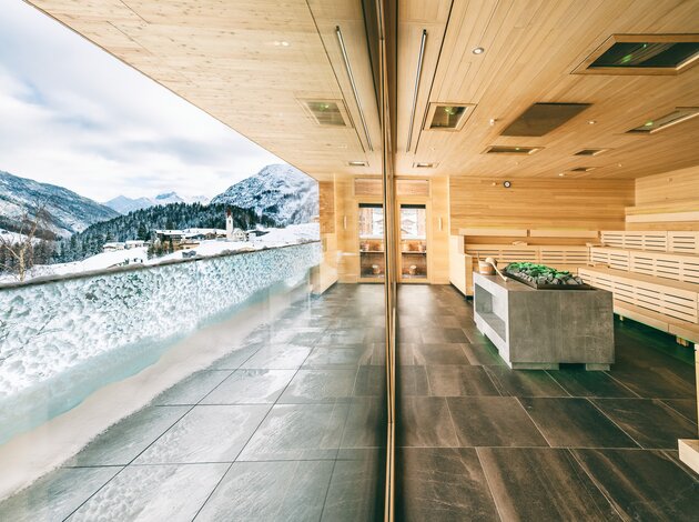 Panorama sauna from wood | Wellnesshotel Warther Hof, Vorarlberg