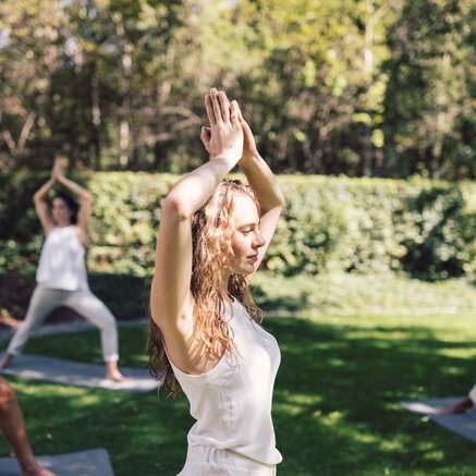 Yoga outside | 5 Star Superior Spa Hotel Alpenpalace, South Tyrol