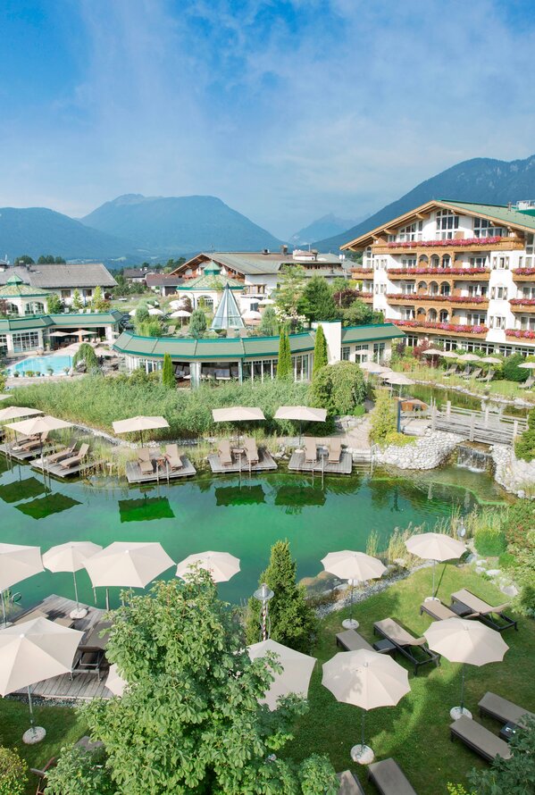 Hotel View in Summer | Alpenresort Schwarz, Wellnesshotel Tyrol
