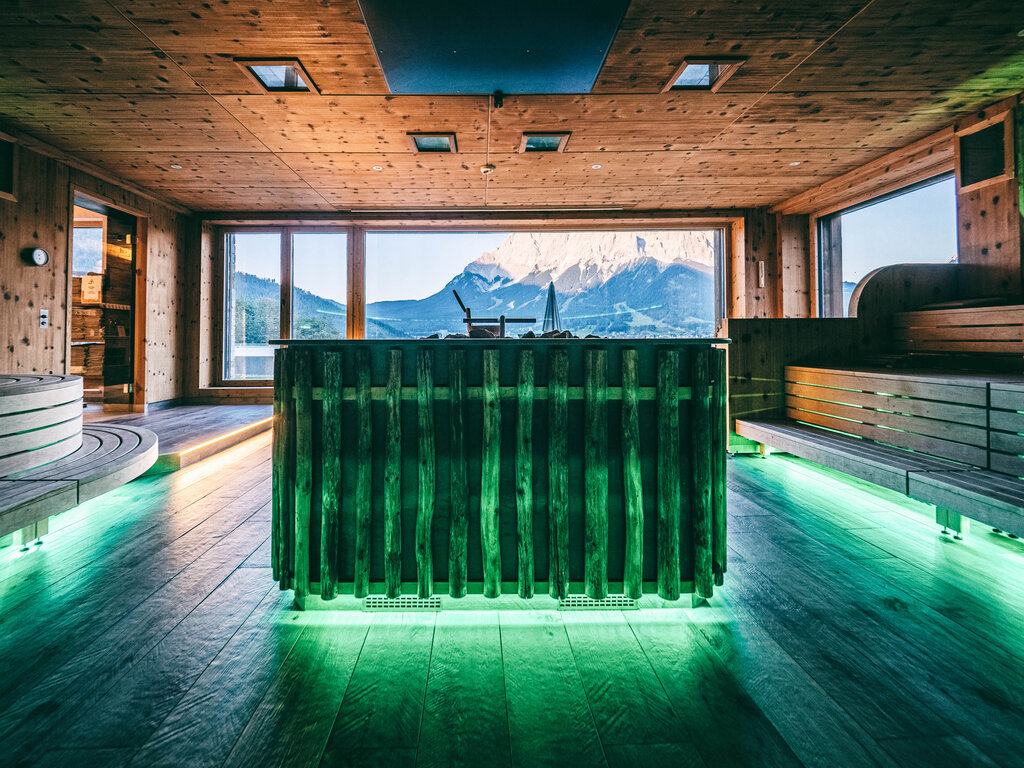 Sauna panoramic view | 4 Star Superior Wellnesshotel Post, Tyrol