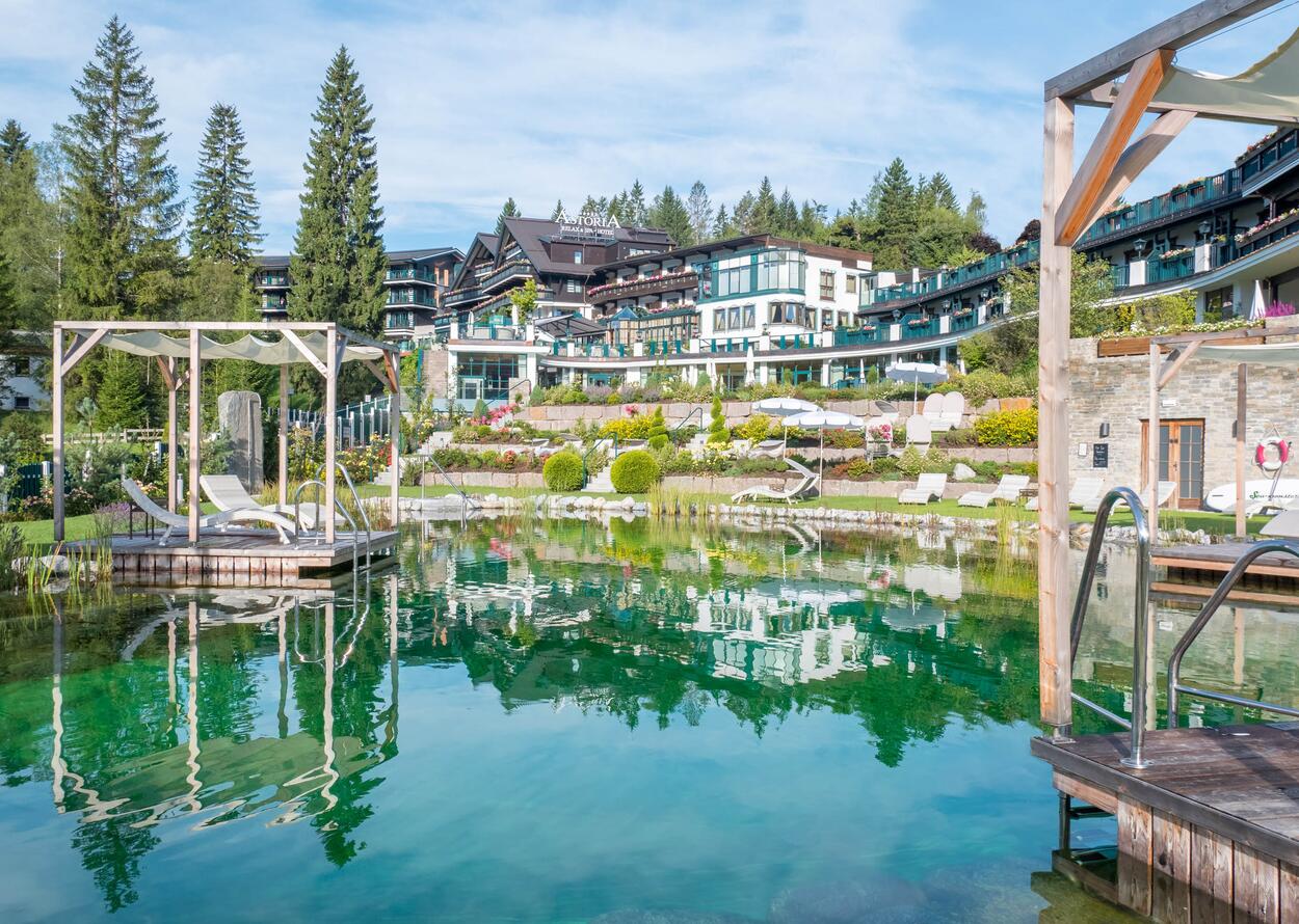 Natural swimming lake | Best Alpine Wellnesshotel Astoria, Tyrol 