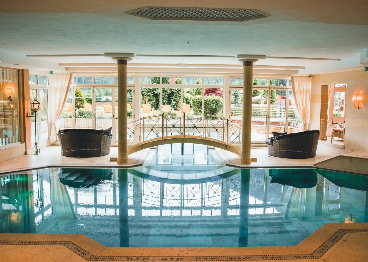 Elegant Indoor Pool | Best Alpine Wellnesshotel Stock, Austria