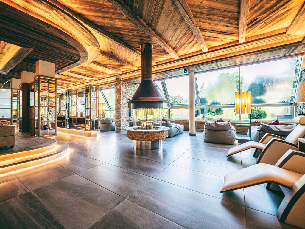 Relaxation room panoramic view | Best Alpine Wellness Hotel Alpenrose, Tyrol