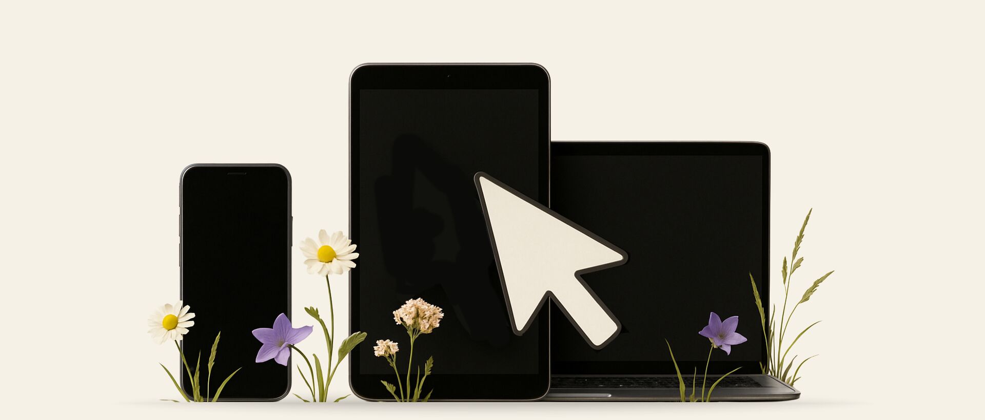 Digital devices with natural details – sustainability just one click away.