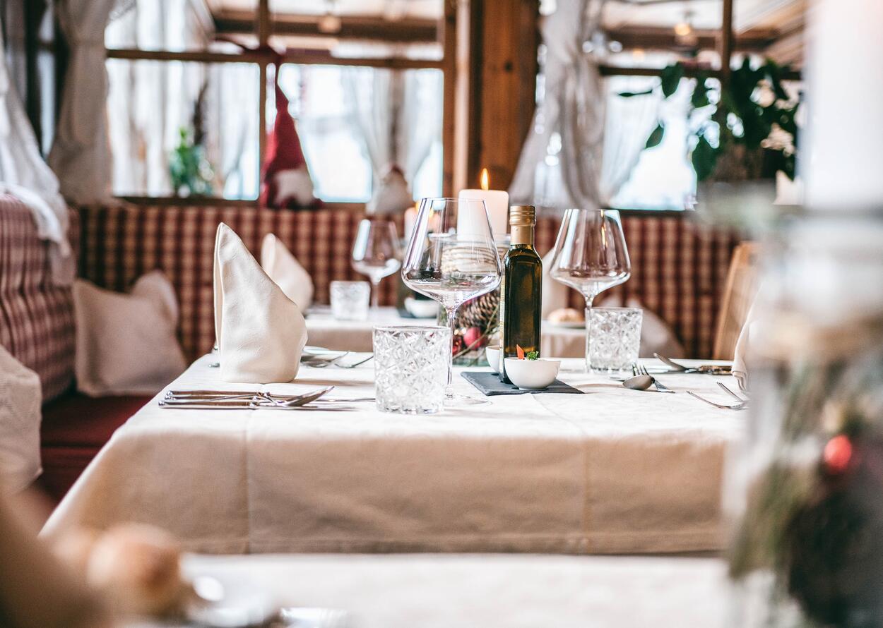 Gedeckter Tisch Restaurant | Best Alpine Wellness Hotel Warther Hof, Vorarlberg