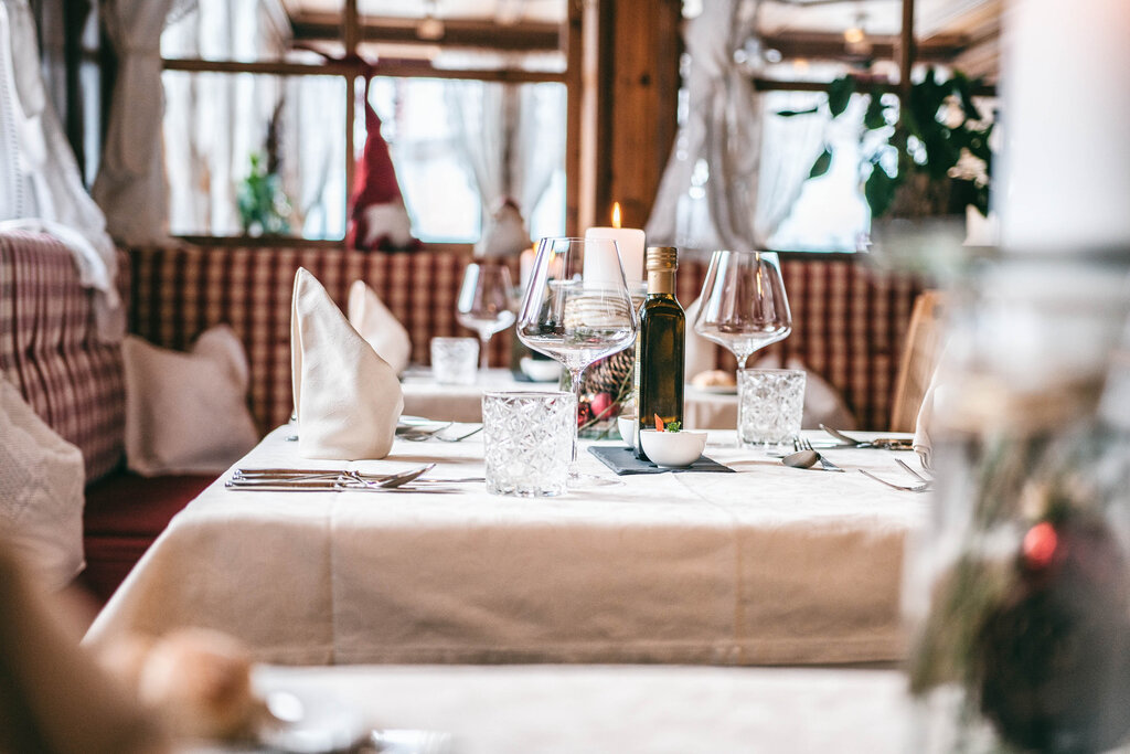 Gedeckter Tisch Restaurant | Best Alpine Wellness Hotel Warther Hof, Vorarlberg